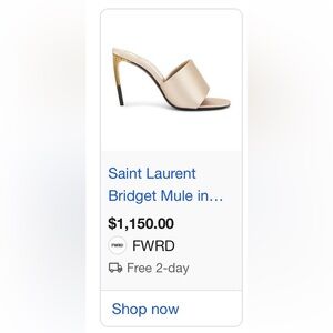 BRAND NEW Authentic Saint Laurent Mule